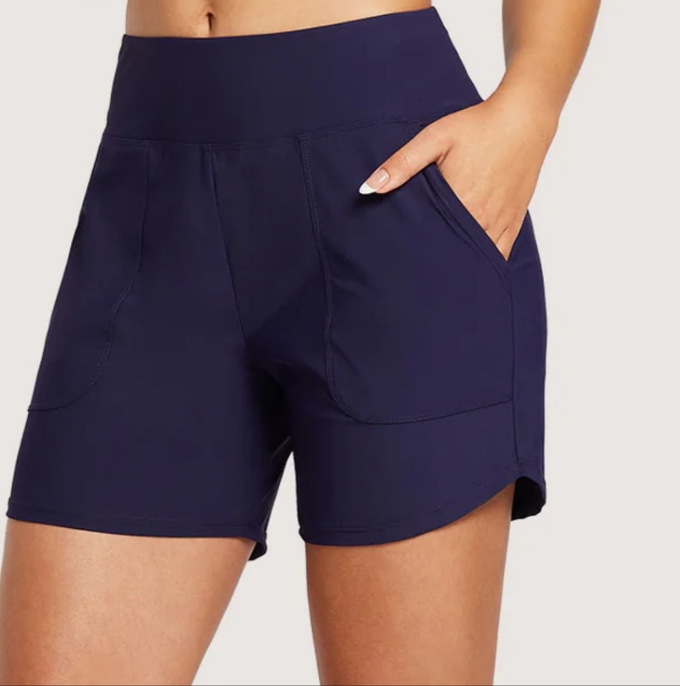 Baleaf Women's Athletic Navy Shorts - Picture 2 of 3